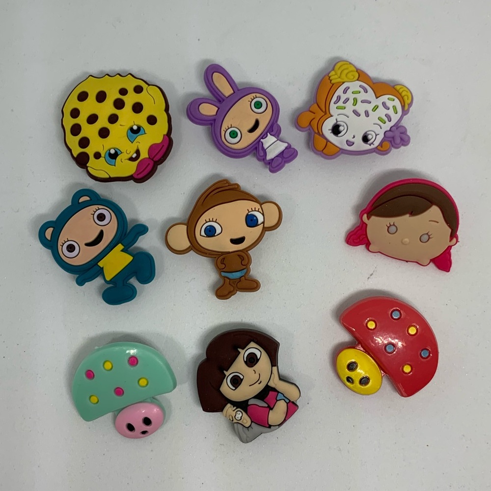 Cartoon Crocs Charms Like Jibbitz Lot of 9